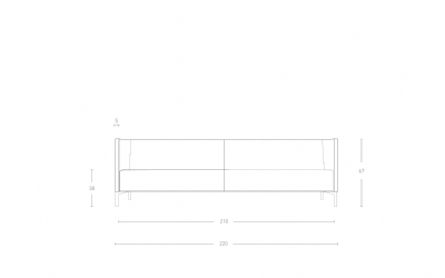 Dimensoes do produto sofa slim 